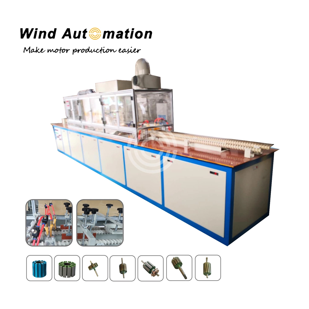 Electrostatic-Powder-Coating-Machine-for-Rotor-with-Inclined-Skew-Slot